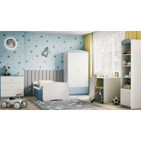 Regál BABY DREAMS 90 cm - bílý/zelený