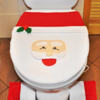 Vánoční dekorativní potah na WC - Santa Claus  - 3dílná sada