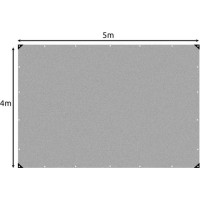 Krycí plachta 4x5 m Gardlov - stříbrná