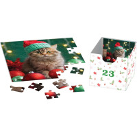 EUROGRAPHICS Puzzle Adventní kalendář: Vánoční vousky 24x50 dílků