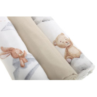 Dětské mušelínové pleny BABYMAM PREMIUM 60x75 cm - sada 3 ks - V oblacích