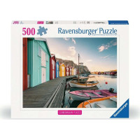 RAVENSBURGER Puzzle Skandinávie: Loděnice ve Smogenu, Švédsko 500 dílků