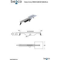 Odtokový žlab VIRGO SLIM 60 cm