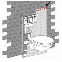 WC modul pro závěsné WC - Hranaté H (chrom - lesklé)