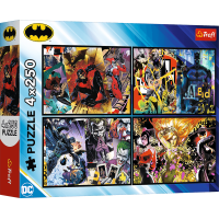 TREFL Puzzle Batman v akci 4x250 dílků