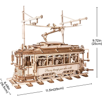 ROBOTIME Rokr 3D dřevěné puzzle Tramvaj 374 dílků