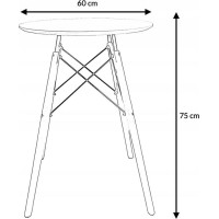 Jídelní stůl CARO 60 cm - černý