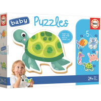 EDUCA Baby puzzle Vodní zvířata 5v1 (3-5 dílků)