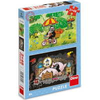 Dino Puzzle Krtkův den 2x48 dílků