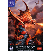 TREFL Puzzle Premium Plus Fantasy Collection: Ohnivý drak 1000 dílků