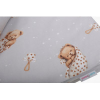 Dětské bavlněné povlečení do postýlky 120x90 cm BABYMAM PREMIUM - Medvídek Teddy