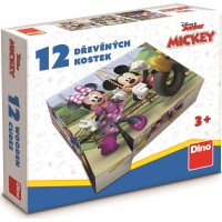 DINO Obrázkové kostky Mickey Mouse, 12 kostek