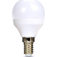 Solight LED žárovka, miniglobe, 6W, E14, 3000K, 510lm, bílé provedení