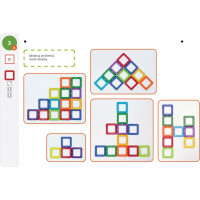 MAGFORMERS Výukové karty Geometrie 1: Obrázky a stavby