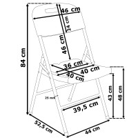 Cateringový set WOODLAN - stůl 180 cm + 6 židlí