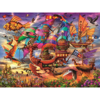 RAVENSBURGER Puzzle Mystická létající loď 1500 dílků