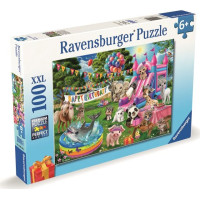 RAVENSBURGER Puzzle Zvířecí narozeninová párty XXL 100 dílků