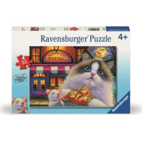 RAVENSBURGER Puzzle Pizza pro kočku - rozmanitost chutí 35 dílků