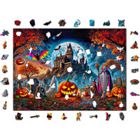 WOODEN CITY Dřevěné puzzle Halloweenská dýně 1010 dílků