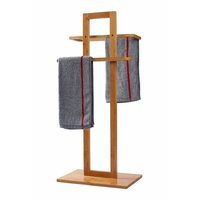 Bambusový stojan na ručníky - 2 ramenný - přírodní