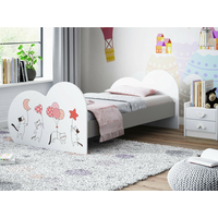 Dětská postel ZAMILOVANÉ KOČIČKY 180x90 cm (11 barev) + matrace ZDARMA