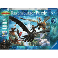 RAVENSBURGER Puzzle Jak vycvičit draka III XXL 100 dílků