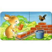 RAVENSBURGER Moje první puzzle Zvířátka na stavbě 9x2 dílků