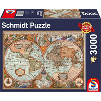 SCHMIDT Puzzle Historická mapa světa 3000 dílků