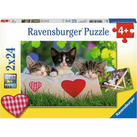 RAVENSBURGER Puzzle Ospalá koťata 2x24 dílků