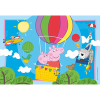 RAVENSBURGER Puzzle Prasátko Peppa: Pepino dobrodružství 2x12 dílků