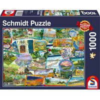 SCHMIDT Puzzle Samolepky z cest 1000 dílků