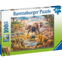 RAVENSBURGER Puzzle Africká savana XXL 100 dílků