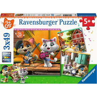 RAVENSBURGER Puzzle Vítejte u 44 koček 3x49 dílků