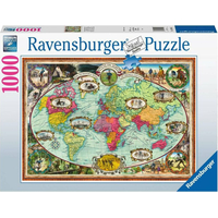 RAVENSBURGER Puzzle Cesta kolem světa na kole 1000 dílků