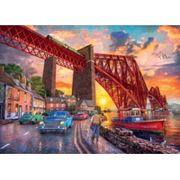 RAVENSBURGER Puzzle Forth Bridge při západu slunce, Skotsko 1000 dílků