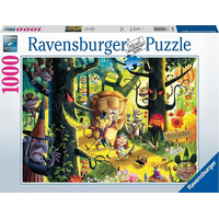 RAVENSBURGER Puzzle Lvi, tygři a medvědi, ó jé! (Čaroděj ze země Oz) 1000 dílků