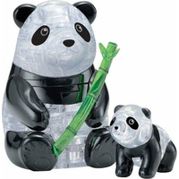 HCM KINZEL 3D Crystal puzzle Panda s mládětem 51 dílků