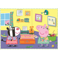 TREFL Puzzle Prasátko Peppa: Vzpomínky na prázdniny 4v1 (12,15,20,24 dílků)