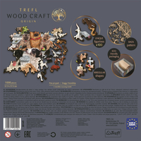 TREFL Wood Craft Origin puzzle Psí přátelství 1000 dílků