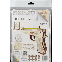 WOODEN CITY 3D puzzle Pistole Legend BRT-9, 31 dílů