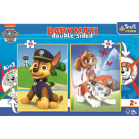 TREFL Oboustranné puzzle Tlapková patrola: Chase, Marshal a Sky BABY MAXI 2x10 dílků