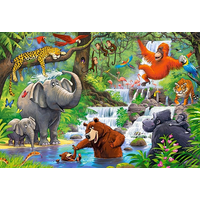 CASTORLAND Puzzle Zvířátka v džungli MAXI 40 dílků