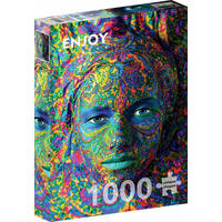 ENJOY Puzzle Umělecky nalíčená žena 1000 dílků