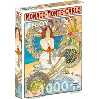 ENJOY Puzzle Monako Monte Carlo, Alfons Mucha 1000 dílků