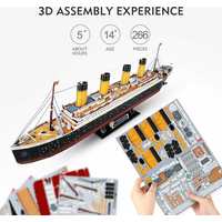 CUBICFUN Svítící 3D puzzle Titanic 266 dílků