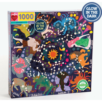 EEBOO Svítící čtvercové puzzle Zvěrokruh 1000 dílků