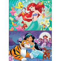 EDUCA Puzzle Disney princezny: Ariel a Jasmína 2x48 dílků