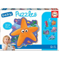 EDUCA Baby puzzle Podvodní svět 5v1 (2-4 dílky)