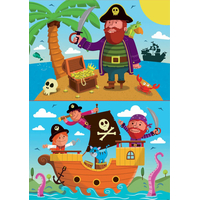 EDUCA Puzzle Piráti 2x20 dílků