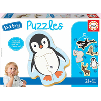 EDUCA Baby puzzle Polární zvířata 5v1 (3-5 dílků)